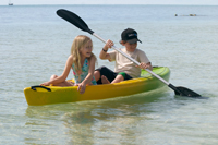 Kids Kayaking on the Great Barrier Reef