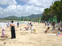 The beach during festival