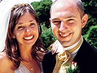 Happy Couple on their wedding day