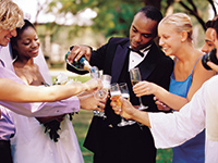 Group at a wedding